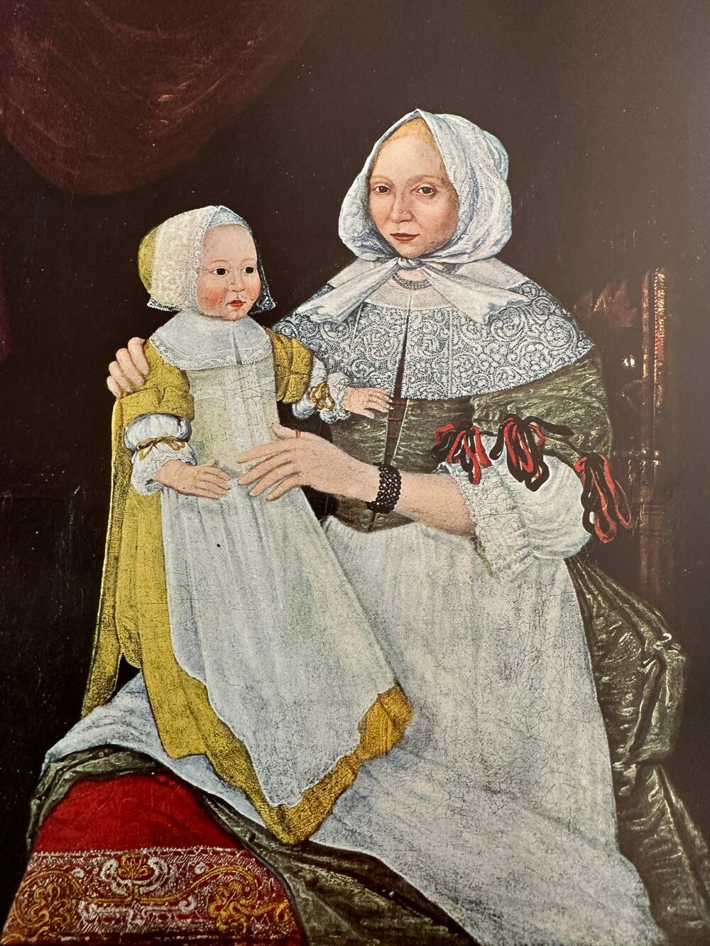 Mrs Elizabeth Freake and Daughter Mary Painting Print Frameable ~ 260505-WH 292